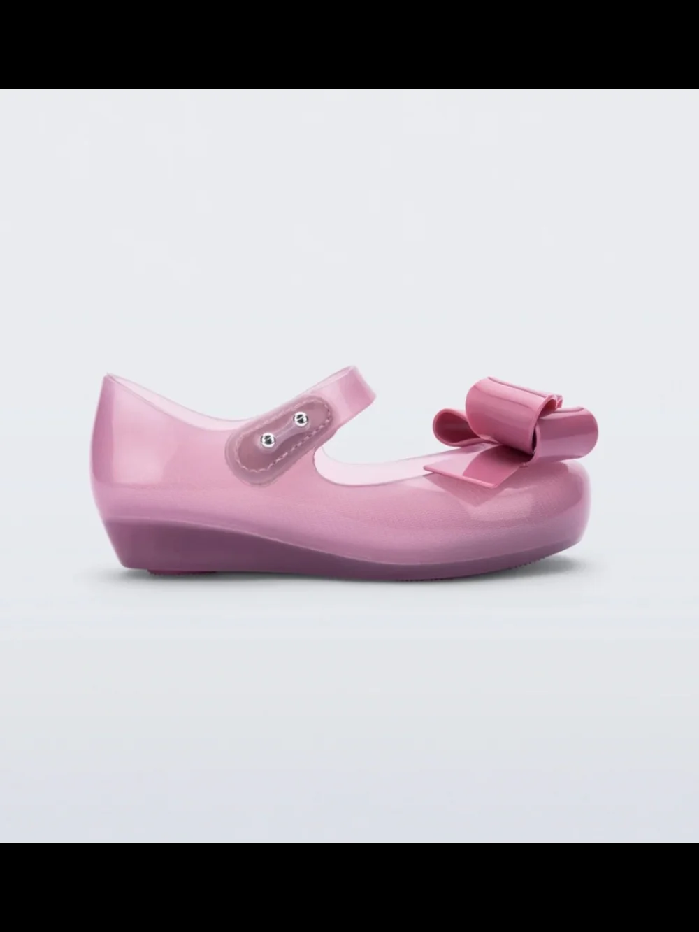 Mini Melissa Girls Pink Bow Jelly Shoes -Lilac